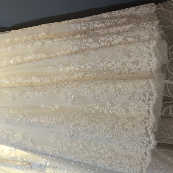 Wedding 2 piece Set ANNET corset Dress + Removable Bolero Size 2 Floor sample - Picture 8 of 8